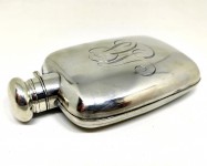 Фляжка карманная #12. стерлинговое серебро,  Англия нач.ХХ в. Англия